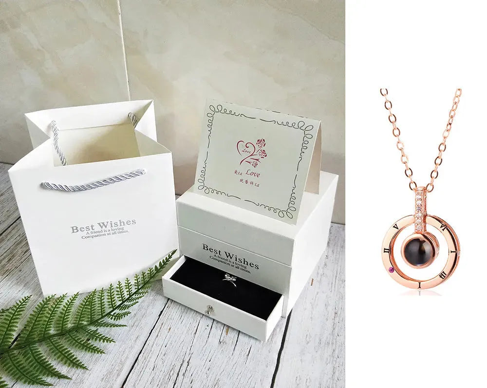 Coffret Cadeau Collier Rose, Cadeau Parfait Pour La Saint-Valentin - Bellarte Enchanté Coffret Cadeau Collier Rose, Cadeau Parfait Pour La Saint-Valentin